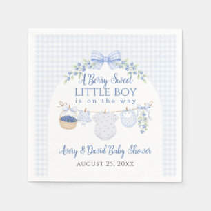 Serviette En Papier Garçon Berry Sweet Garçon Fête de Bébé Myrtille