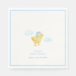 Serviette En Papier Garçon ciel bleu nuage petite douche pour bébé Pou