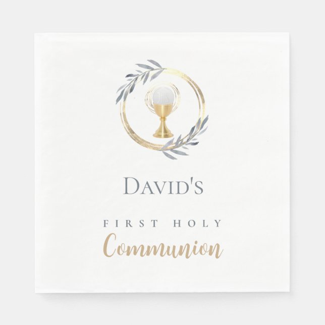 Serviette En Papier Garçon de première communion (Devant)