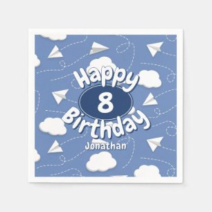 Serviette En Papier garçon ou fille anniversaire avion en papier volan
