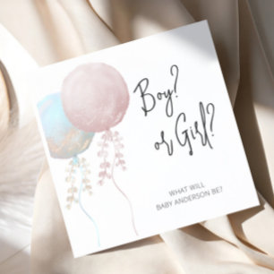 Serviette En Papier Garçon ou fille rose et bleu ballon révélateur gen