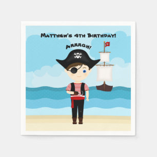 Serviette En Papier Garçon Pirate