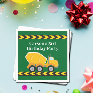 Serviette En Papier Garçons fête d'anniversaire Custom Green Truck Enf