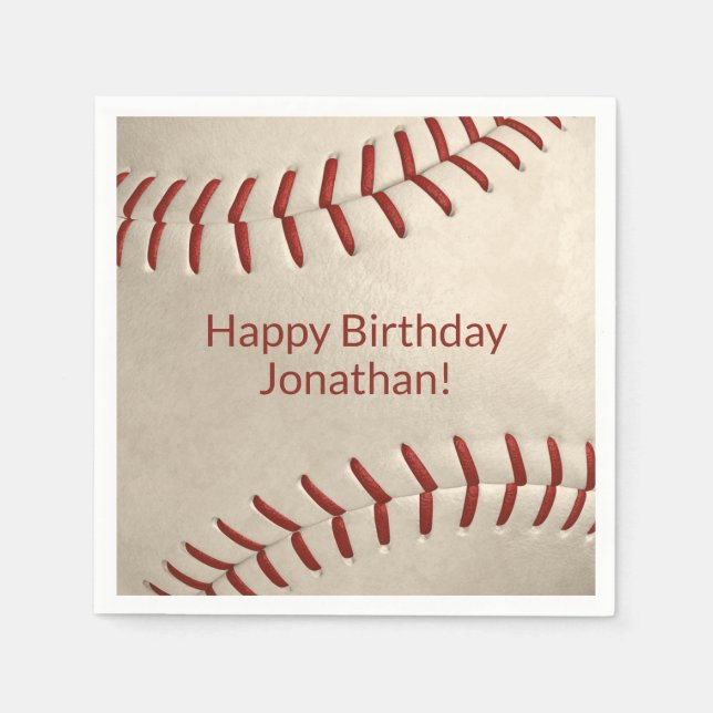 Serviette En Papier garçons filles de baseball sofeball party (Devant)