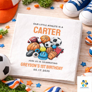 Serviette En Papier Garçons modernes ballons de sport Toutes les étoil