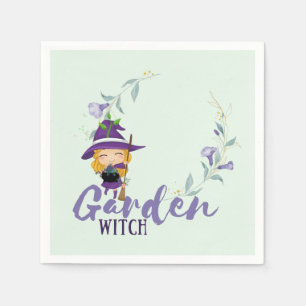 Serviette En Papier GARDEN WITCH - Personnalisez avec du texte, un sor
