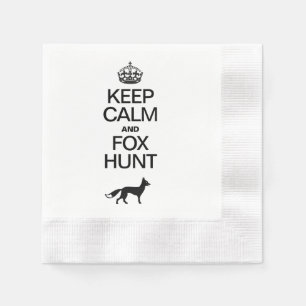 SERVIETTE EN PAPIER GARDER CALME ET CHASSE FOX