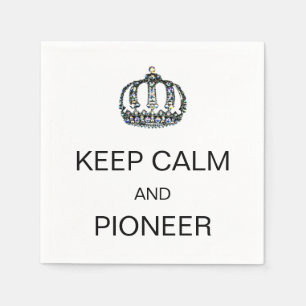 SERVIETTE EN PAPIER "GARDER CALME ET PIONNIER" PAPIER NAPKINS