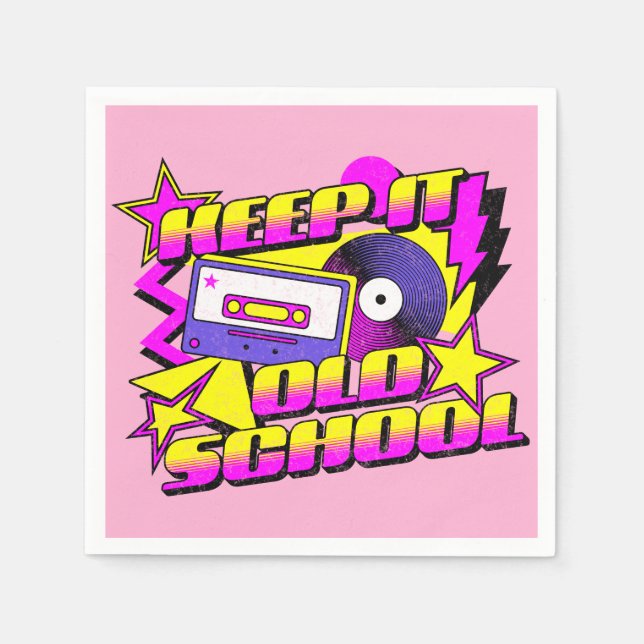 Serviette En Papier Gardez l'ancienne école (Devant)