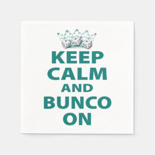 Serviette En Papier Gardez le calme et le Bunco dessus par Artsinpired