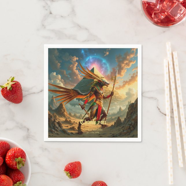 Serviette En Papier Gardien de la Porte Céleste – Anubis (En situation)