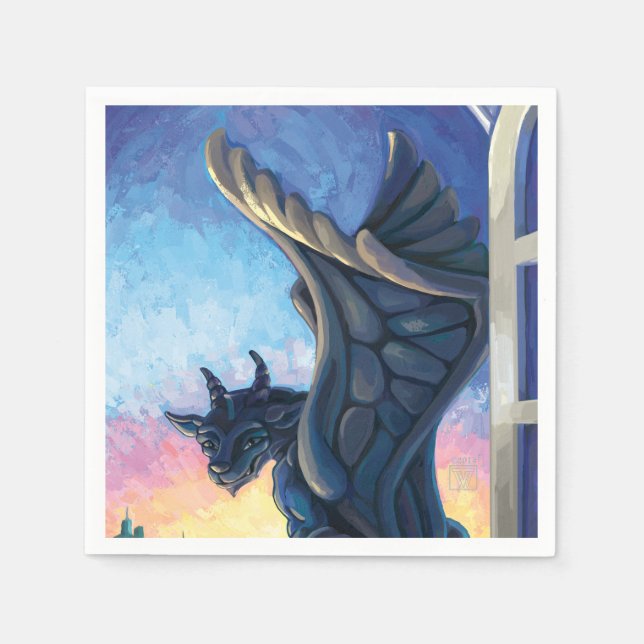 Serviette En Papier Gargoyle Guardian (Devant)