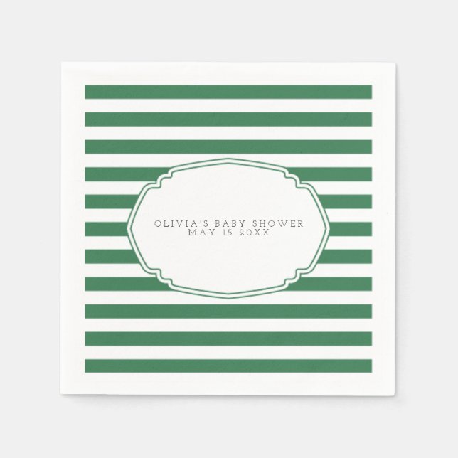 Serviette En Papier Garniture de baby shower de golf vert (Devant)