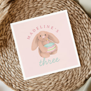 Serviette En Papier Gâteau de lapin mignon pour filles Anniversaire fa