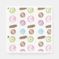 Gâteaux Donuts à l'aquarelle motif peint à la main