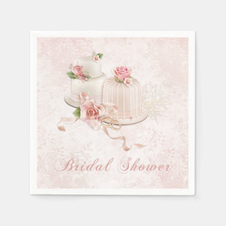 Serviette En Papier Gâteaux Mariages bleus avec Roses