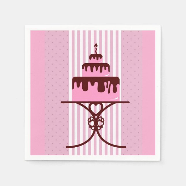 Serviette En Papier Gâteaux mignons fête du thé l'après-midi (Devant)