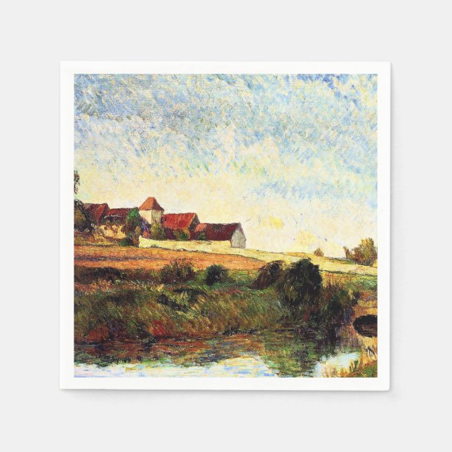 Serviette En Papier Gauguin - La Ferme de Grue, (Devant)