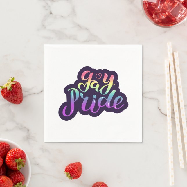 Serviette En Papier Gay pride (En situation)
