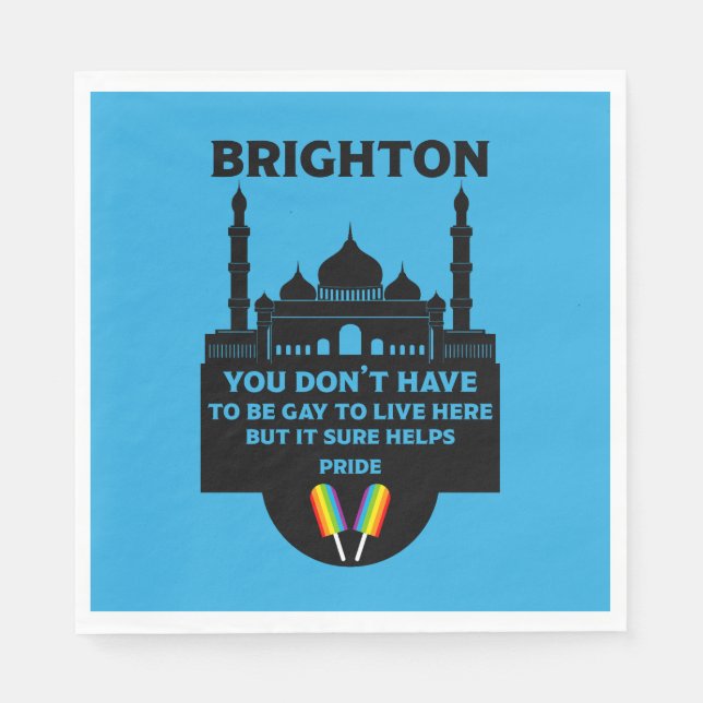 Serviette En Papier Gay pride Brighton (Devant)