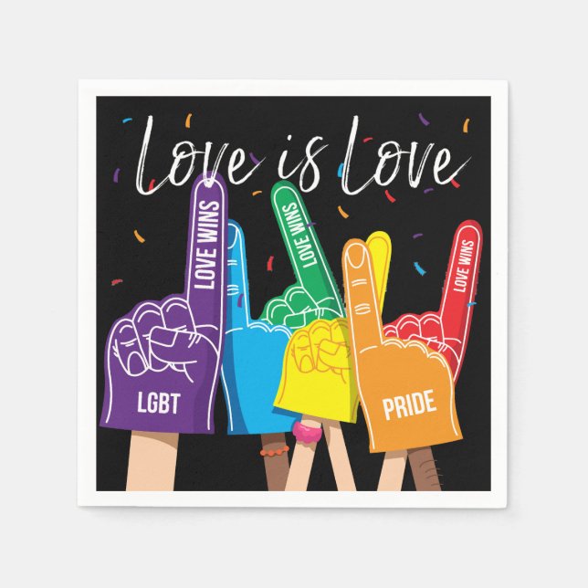 Serviette En Papier Gay pride Rainbow LGBT Party Napkin (Devant)