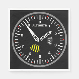 Serviette En Papier Geek de l'aviation pilote Altimeter