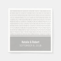 Geek gris chic Code binaire papier serviettes