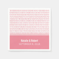 Geek rose Chic Code Binary Papier Napkins