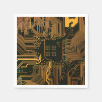 Geek Sortie carte circuit électronique orange PCB