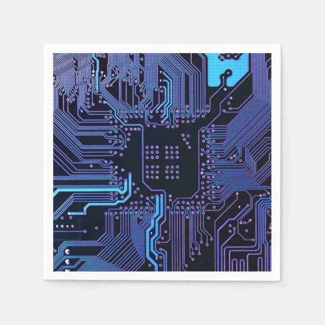 Serviette En Papier Geek Sortie carte de circuit électronique Nerd PCB (Devant)