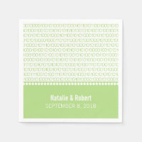 Geek Vert Chic Code Binary Papier Napkins
