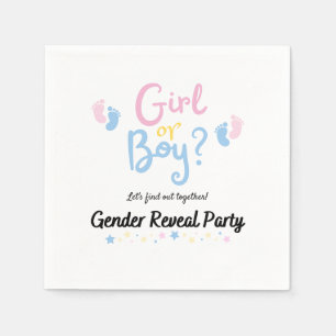 Serviette En Papier Gender reveal, baby shower, boy or girl?