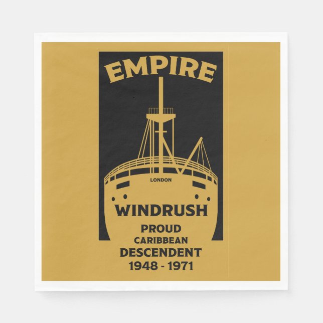 Serviette En Papier Génération Windrush Historique noir (Devant)