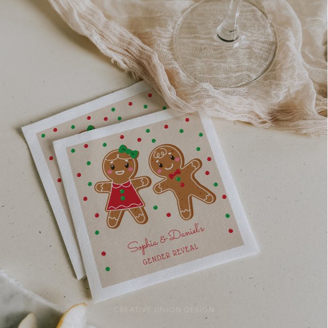 Serviette En Papier Genre Reveal Gingerbread Cocktail Napkin (Créateur téléchargé)