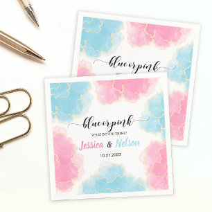 Serviette En Papier Genre révéler Bleu ou rose Il ou elle papier servi