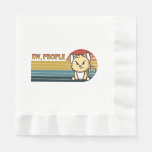 Serviette En Papier Gens de chats drôles mignons en colère