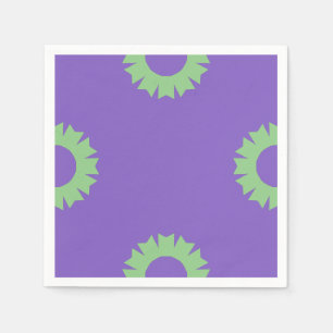 Serviette En Papier Geo vert pourpre Sage