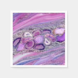 Serviette En Papier Geodes Crystal Flow