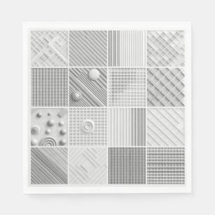 Serviette En Papier Geometric Texture Grid