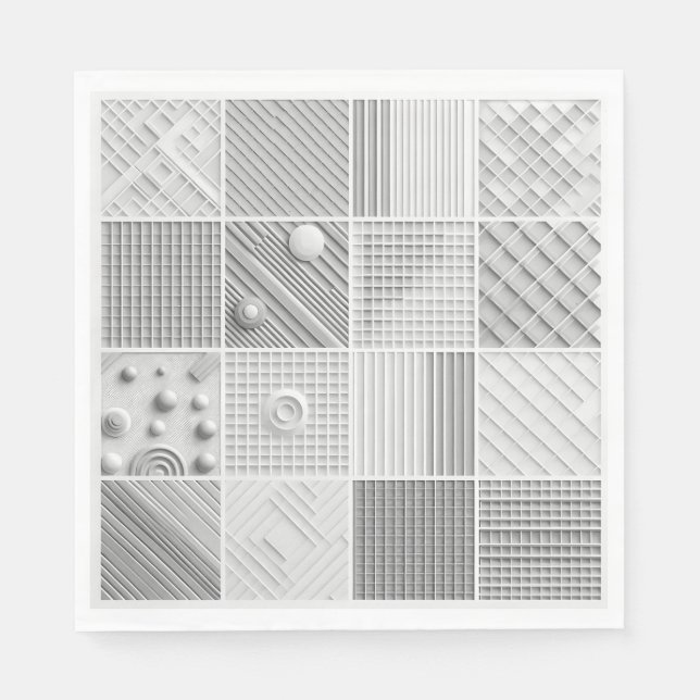 Serviette En Papier Geometric Texture Grid  (Devant)