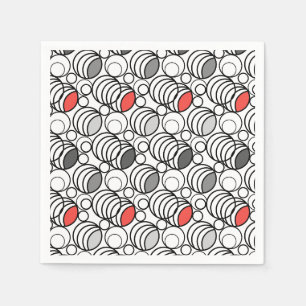 Serviette En Papier Géométrie cercles et anneaux décoration rétro anné