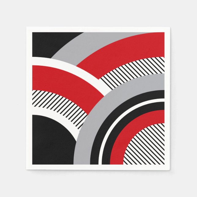 Serviette En Papier Géométrie colorée (Devant)