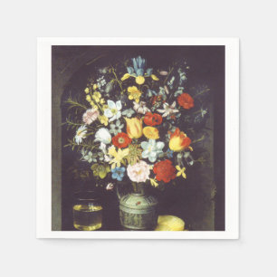 Serviette En Papier Georg Flegel Gros morceau de fleurs (en niche)