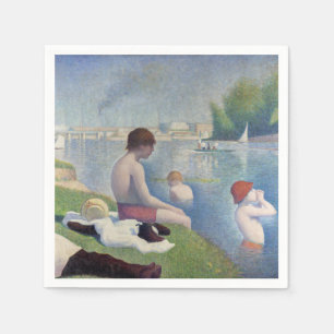 Serviette En Papier Georges Seurat - Baignades aux Asnières