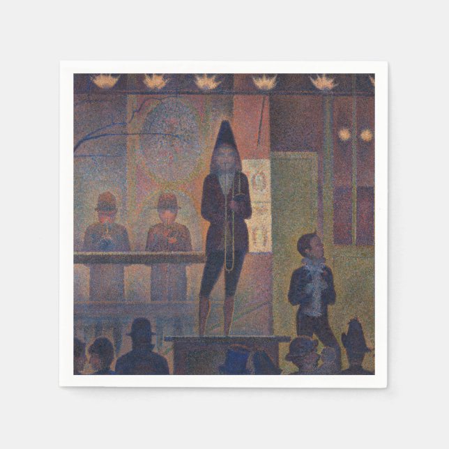 Serviette En Papier Georges Seurat - Diaporama de cirque (Devant)