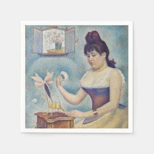 Serviette En Papier Georges Seurat - Jeune femme se poudrant