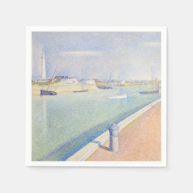 Serviette En Papier Georges Seurat - Le Chenal de Gravelines (Devant)