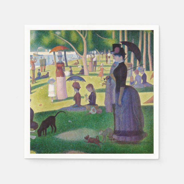 Serviette En Papier Georges Seurat - Un dimanche sur La Grande Jatte (Devant)