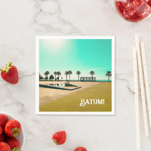 Serviette En Papier Géorgie Batumi Architecture Paysage