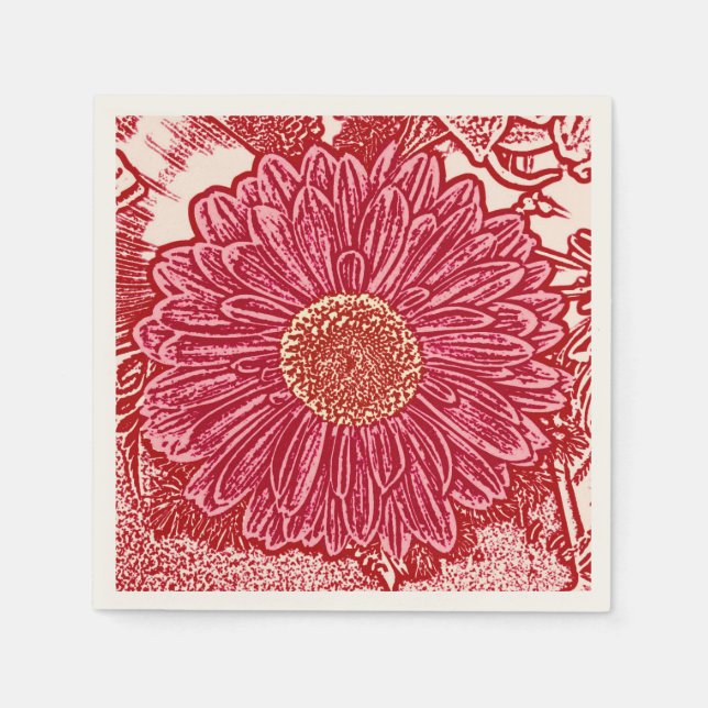Serviette En Papier Gerbera Daisy (Devant)
